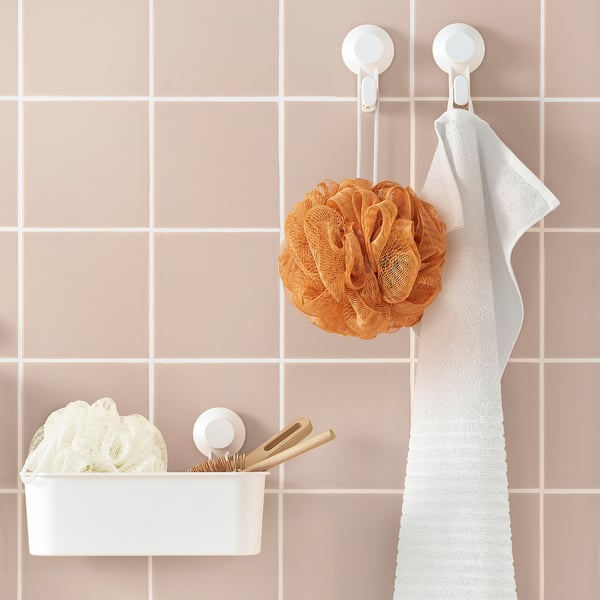 ÅBYÅN body puff, set of 3, orange/green/white
