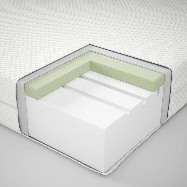 Ikea ÅBYGDA Foam mattress firm/white 90x200 cm , 90x200 cm