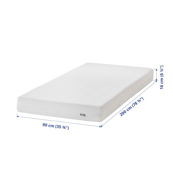 Ikea ÅBYGDA Foam mattress firm/white 90x200 cm , 90x200 cm