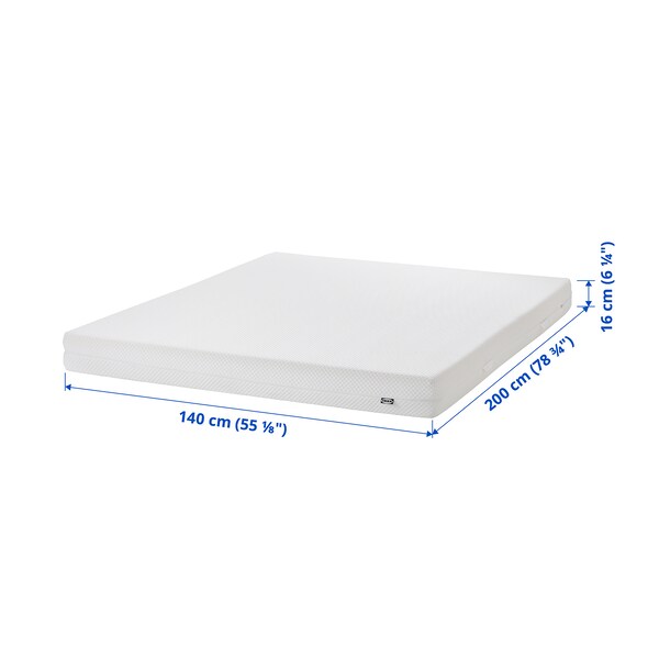 ÅBYGDA Foam mattress firm/white 140x200 cm ,