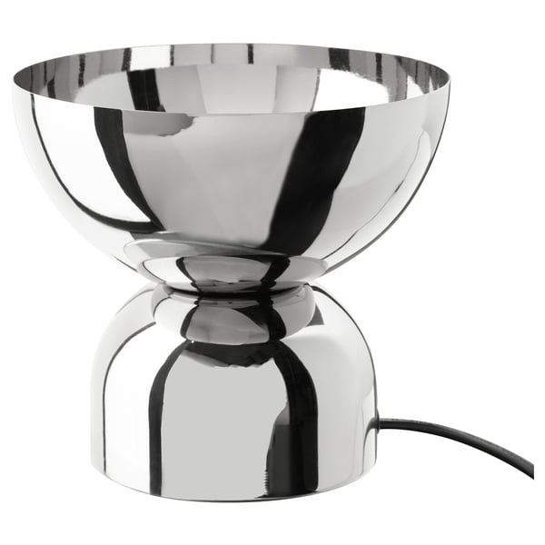 ACKJA table lamp, nickel-plated, 15 cm
