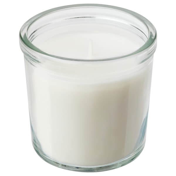 ADLAD - Scented candle in glass, Scandinavian Woods/white, 20 hr