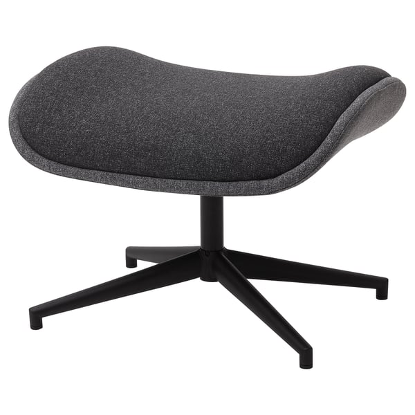ÄLEBY footstool, Gunnared medium grey/dark grey, 59x52 cm