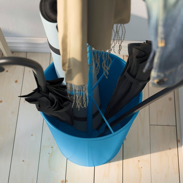 ÄLGANÄS hat and coat stand, light blue, 173x33 cm