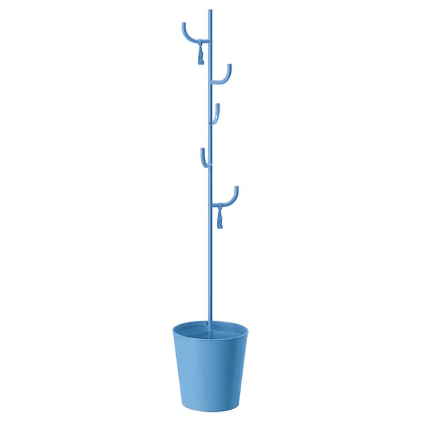 ÄLGANÄS - Hat and coat stand, light blue, 173x33 cm