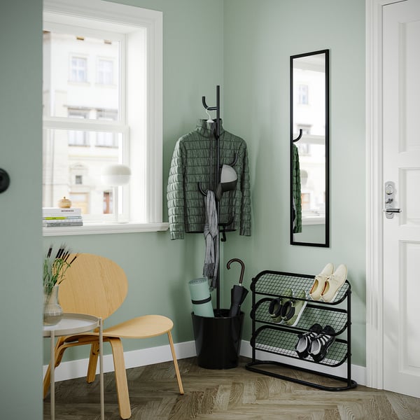 ÄLGANÄS hallway furniture, set of 2, black
