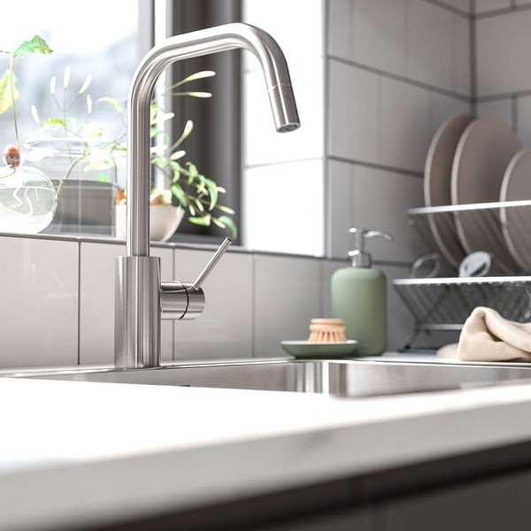 ÄLMAREN Mixer with removable shower - stainless steel color ,