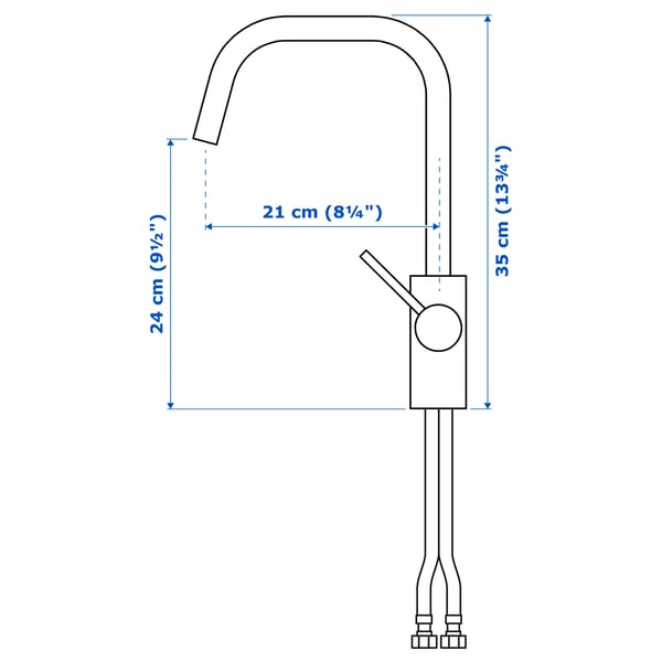 ÄLMAREN kitchen mixer tap, black