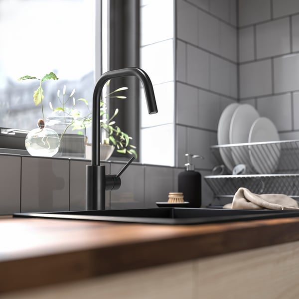 ÄLMAREN kitchen mixer tap, black