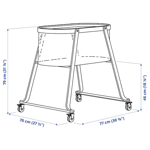 Ikea ÄLSKVÄRD - Cradle with mattress, birch,40x73 cm-695.560.06