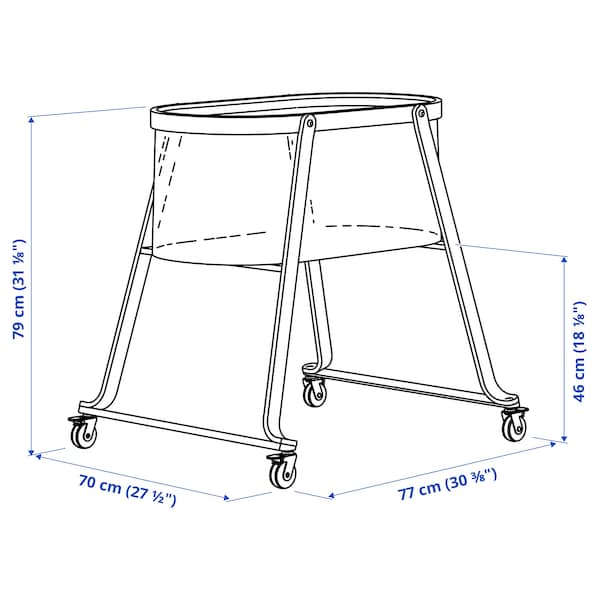 Ikea ÄLSKVÄRD - Cradle with mattress, birch,40x73 cm-695.560.06