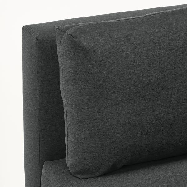 ÄLVDALEN 3-seat sofa-bed with chaise longue, Knisa dark grey, 196x81x82 cm