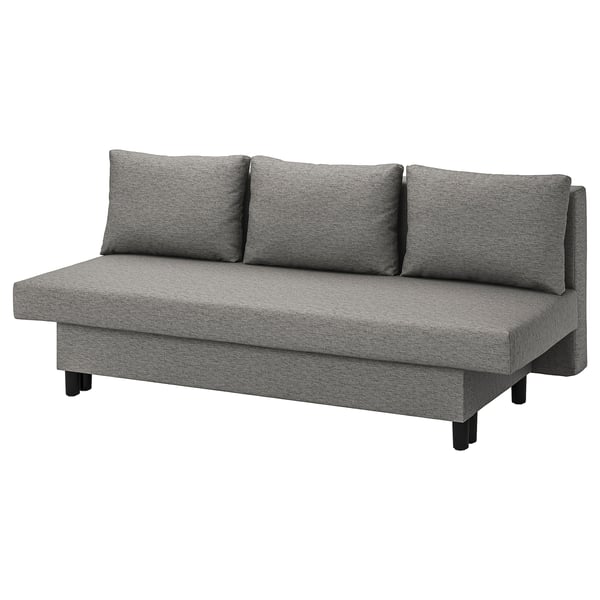 ÄLVDALEN 3-seat sofa-bed, Knisa grey-beige, 194x194 cm