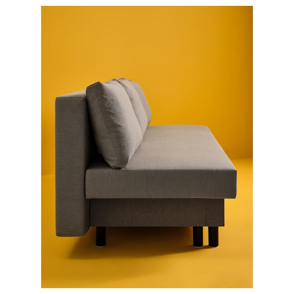 ÄLVDALEN - 3-seater sofa bed, Knisa grey-beige ,