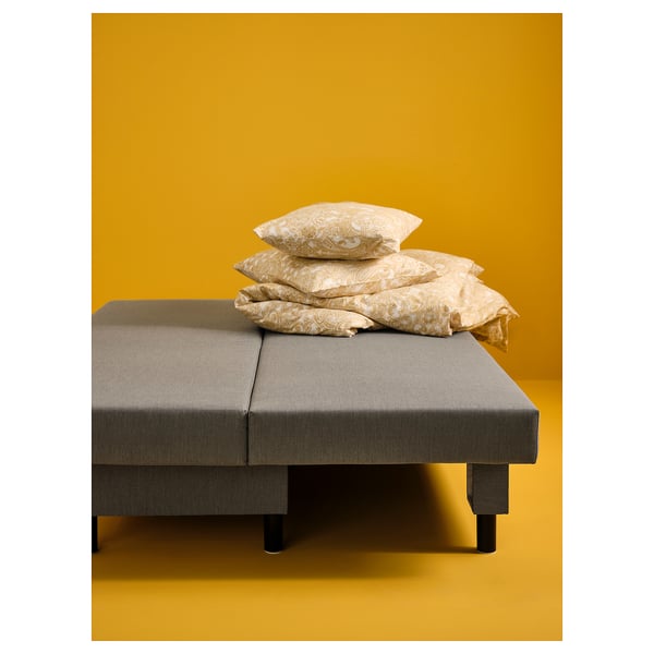 ÄLVDALEN - 3-seater sofa bed, Knisa grey-beige ,