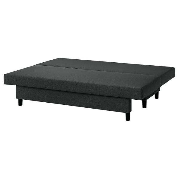 ÄLVDALEN - 3-seater sofa bed, Knisa dark grey ,