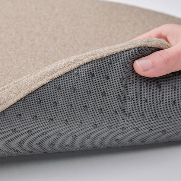 ÄLVGRÄSMAL chair pad, beige, 32.6/31.3x33x3 cm