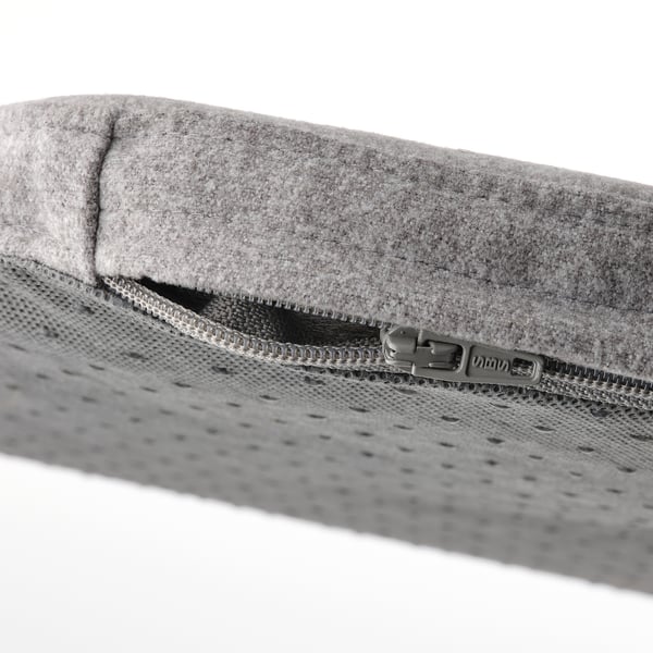 ÄLVGRÄSMAL chair pad, grey, 32.6/31.3x33x3 cm