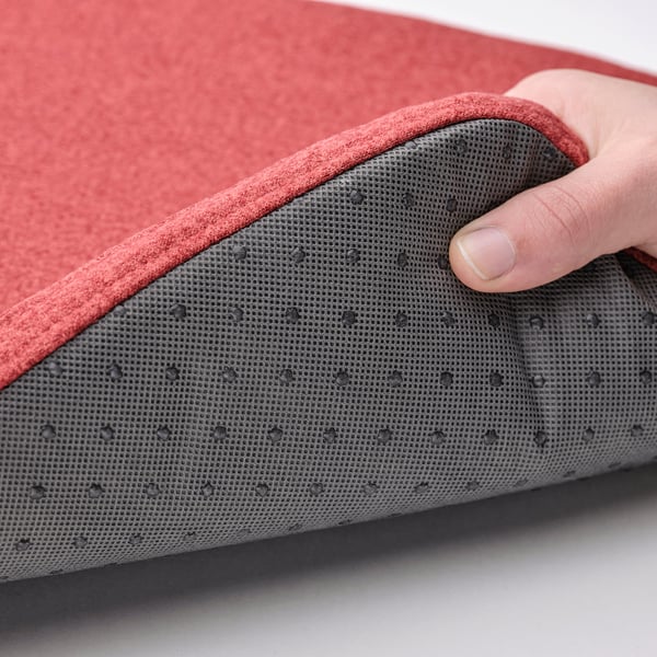 ÄLVGRÄSMAL - Chair cushion, red , 32.6/31.3x33x3 cm