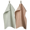 ÄLVMAL tea towel, pale blue/orange striped, 45x60 cm, 2 pack