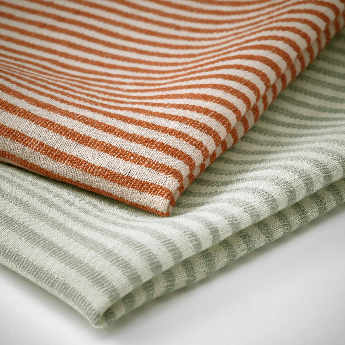 ÄLVMAL tea towel, pale blue/orange striped, 45x60 cm, 2 pack
