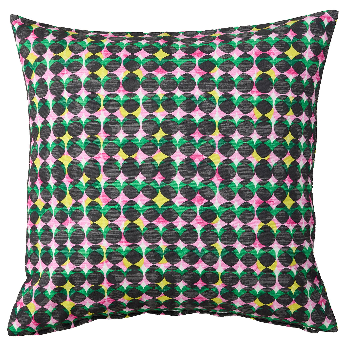 ÄLVSJÖSKOGEN cushion cover, pink/green, 50x50 cm
