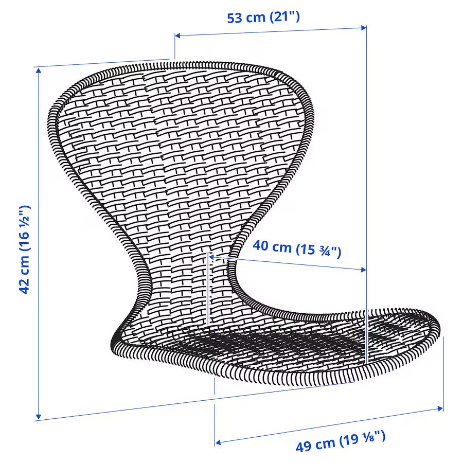 ÄLVSTA Seat, handmade rattan