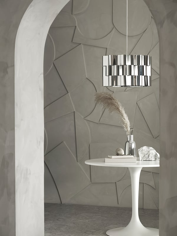 ÄLVSTARR - Lamp shade, chrome effect, 51 cm