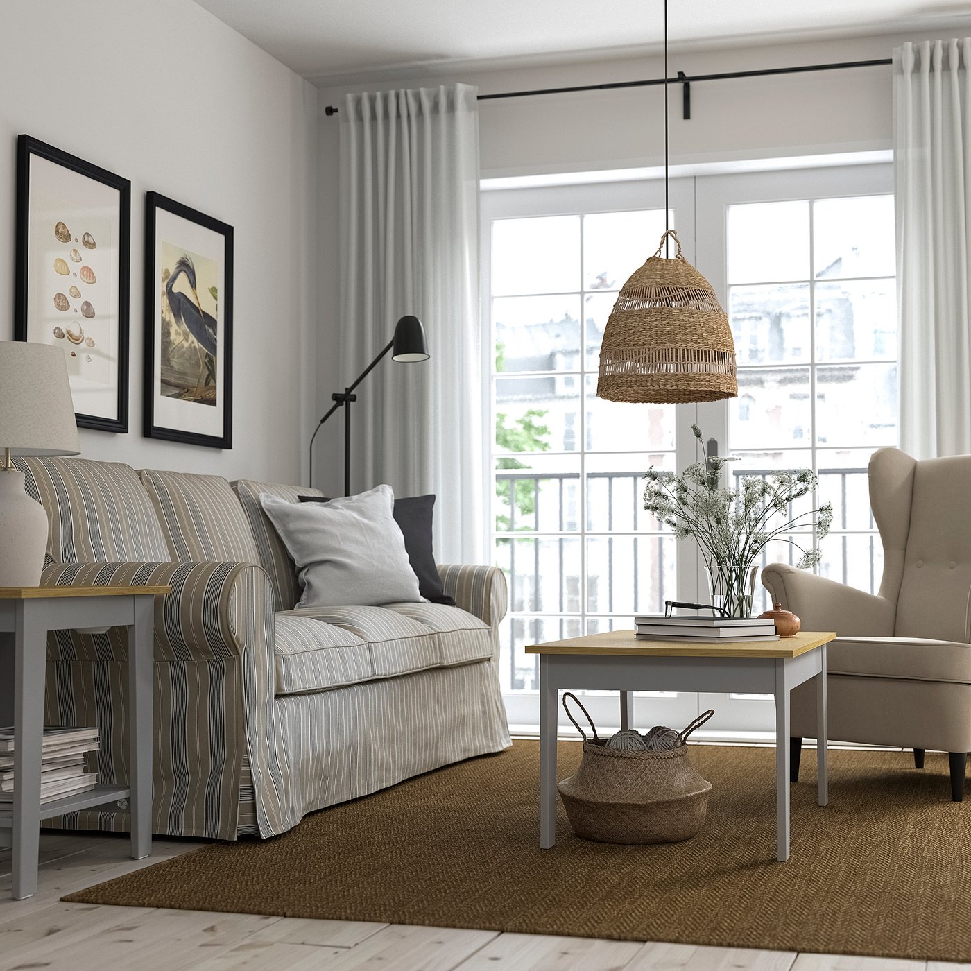 ÄMMARYD coffee table, grey, 98x59 cm