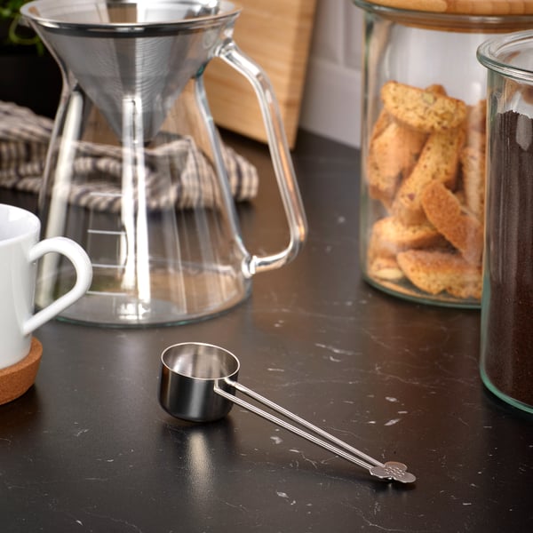 ÄNGSBLÅVINGE - Coffee measuring scoop, stainless steel