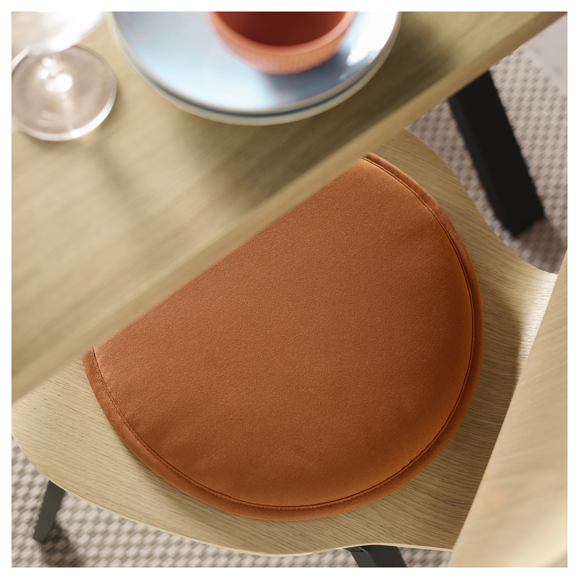 ÄNGSFRÄKEN chair pad, brown-red/in/outdoor, 36 cm