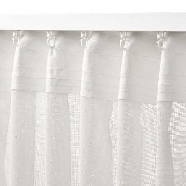 ÄNGSFRYLE sheer curtain, 1 piece, white/with heading tape, 300x300 cm