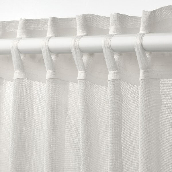 ÄNGSFRYLE sheer curtain, 1 piece, white/with heading tape, 300x300 cm