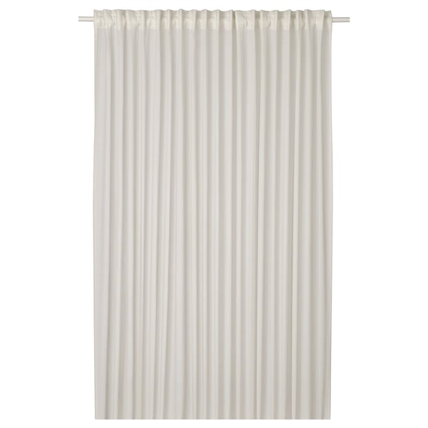 ÄNGSFRYLE sheer curtain, 1 piece, white/with heading tape, 300x300 cm