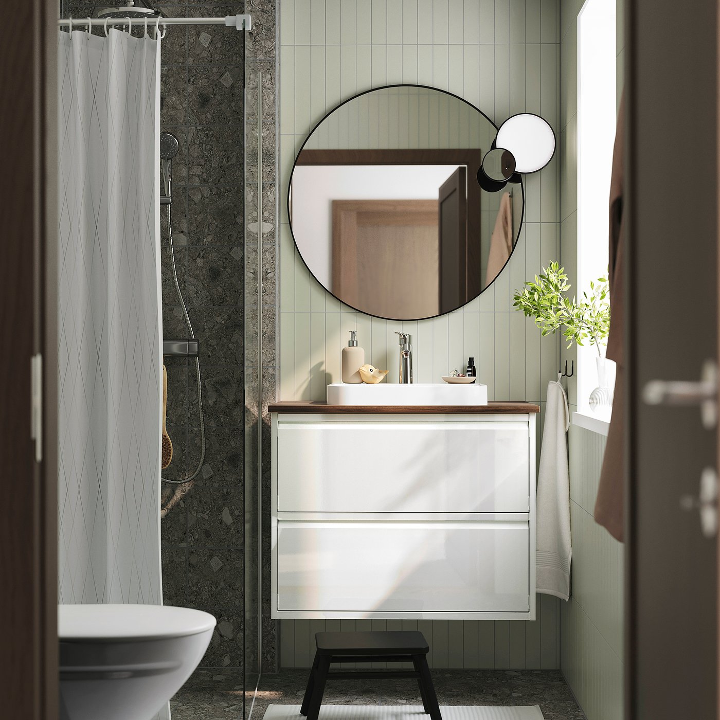 ÄNGSJÖN / BACKSJÖN wash-stnd w drawers/wash-basin, 82.0x70.8x49.0 cm