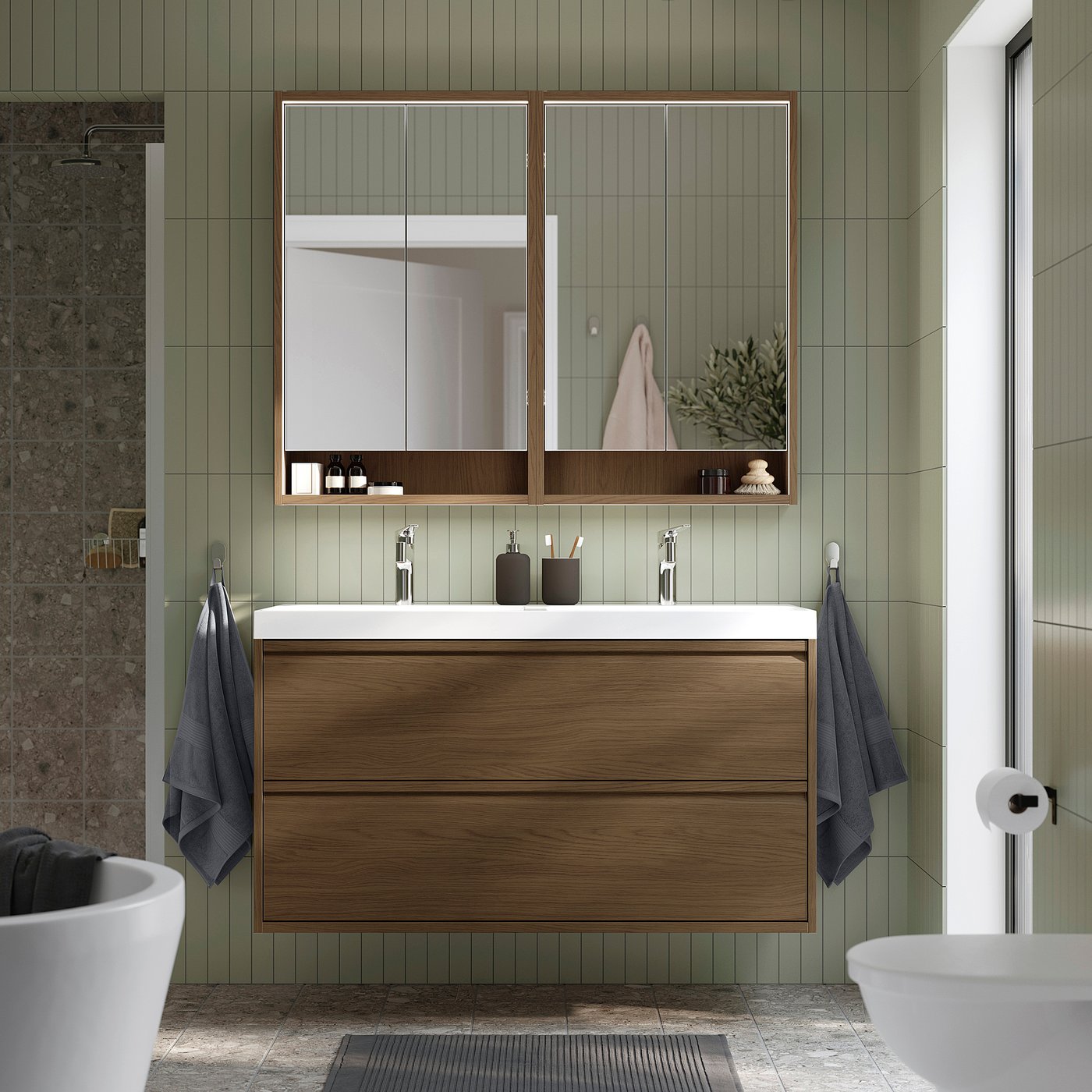 ÄNGSJÖN / BACKSJÖN wash-stnd w drawers/wash-basin, 120.2x68.8x47.5 cm