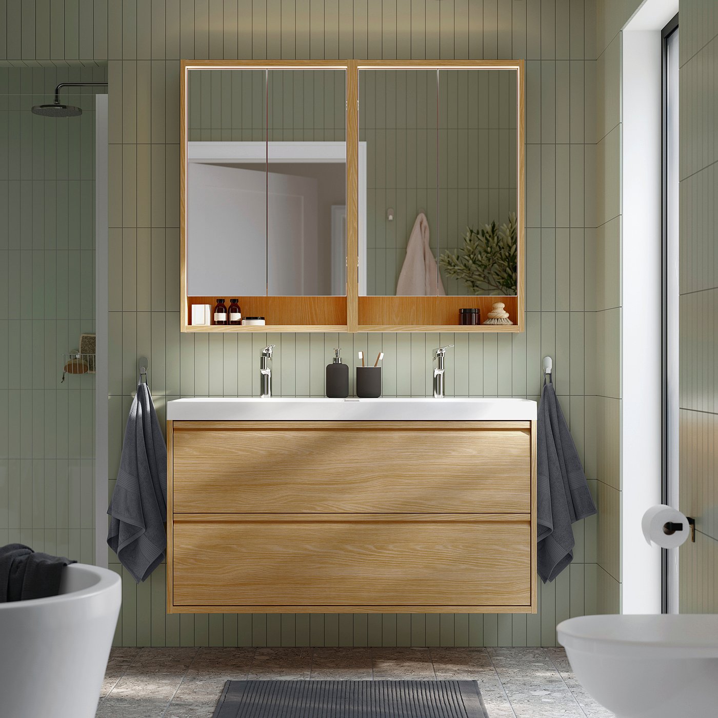 ÄNGSJÖN / BACKSJÖN wash-stnd w drawers/wash-basin, 120.2x68.8x47.5 cm