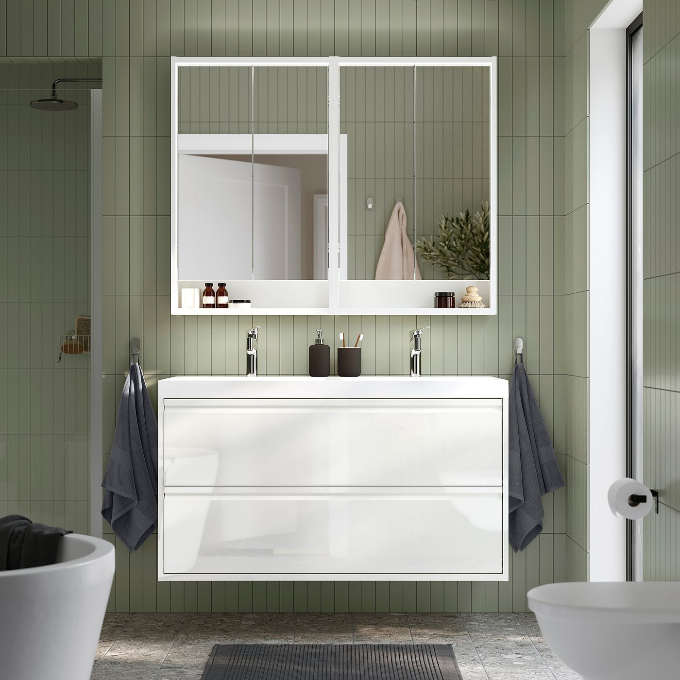 ÄNGSJÖN / BACKSJÖN wash-stnd w drawers/wash-basin, 120.2x68.8x47.5 cm