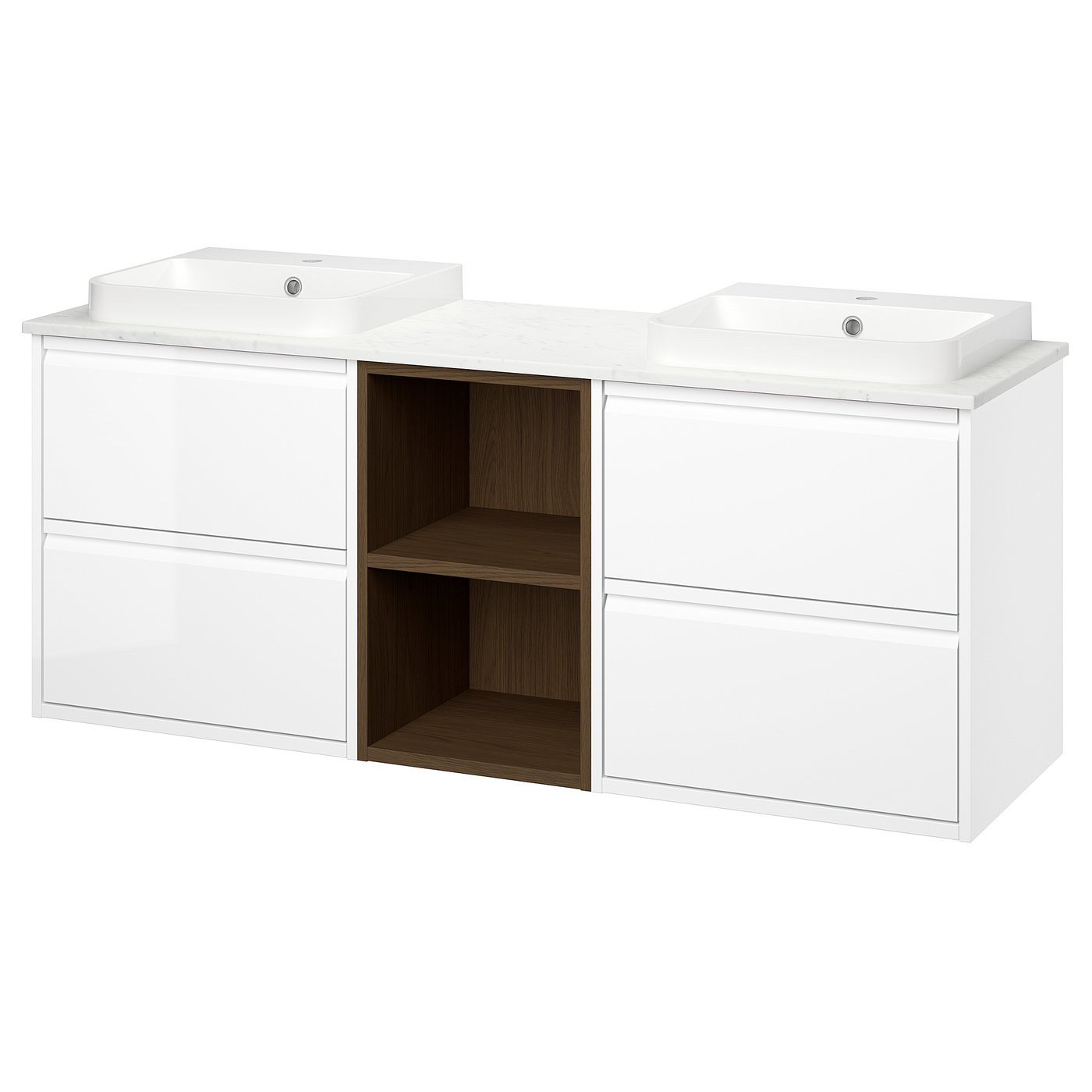 ÄNGSJÖN / BACKSJÖN wash-stand/wash-basins, 162x70.8x49 cm