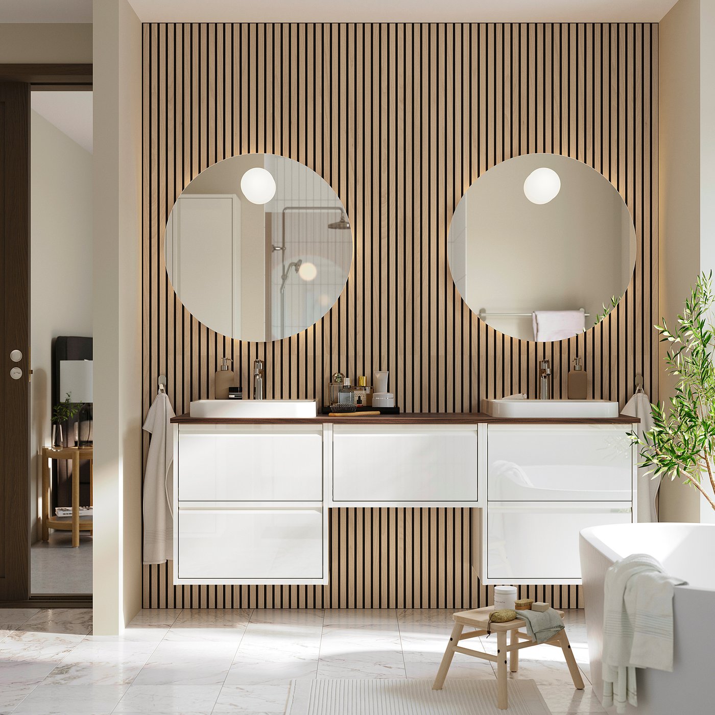 ÄNGSJÖN / BACKSJÖN wash-stand/wash-basins, 182.0x70.8x49.0 cm
