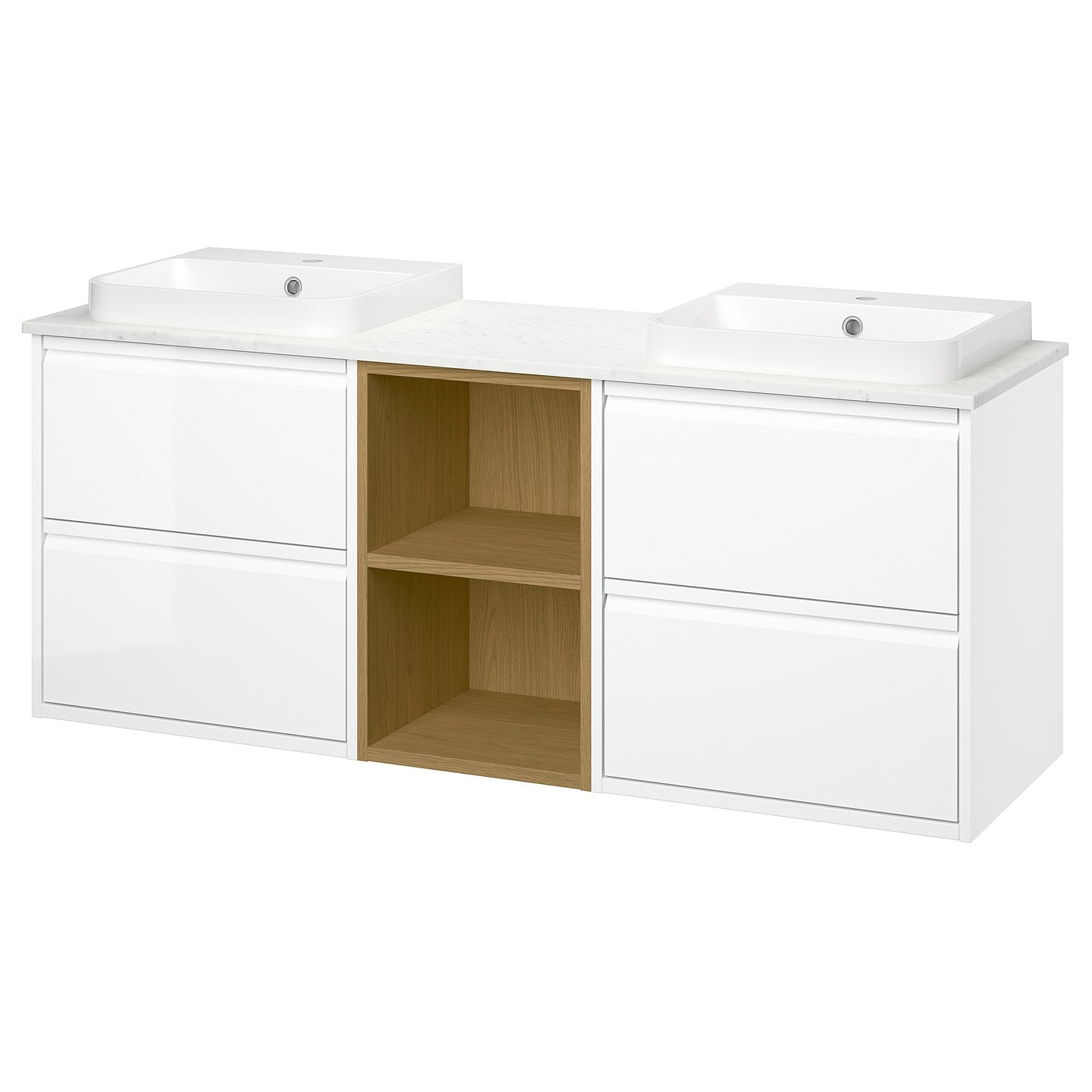 ÄNGSJÖN / BACKSJÖN wash-stand/wash-basins, 162x70.8x49 cm