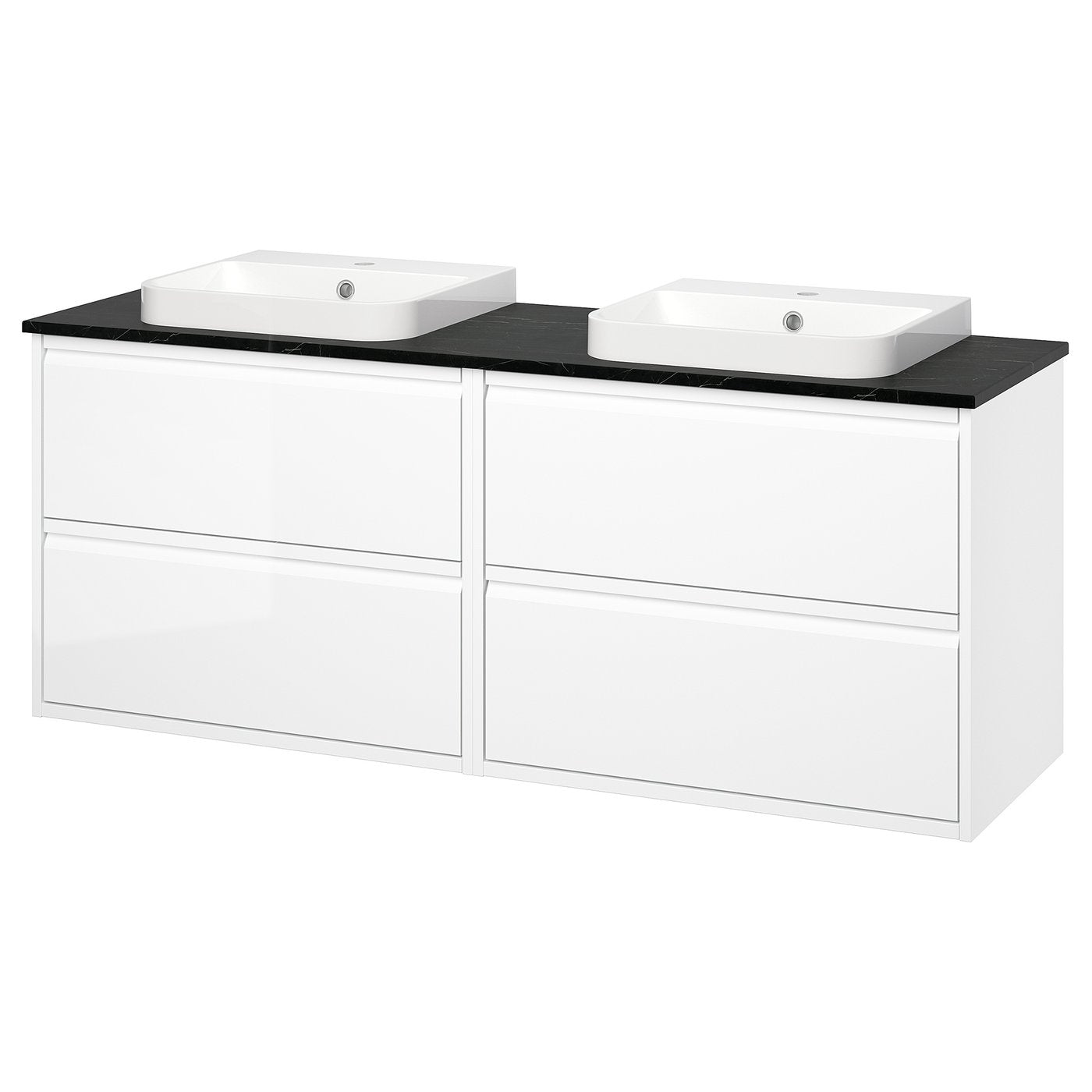 ÄNGSJÖN / BACKSJÖN wash-stand/wash-basins, 162x70.8x49 cm