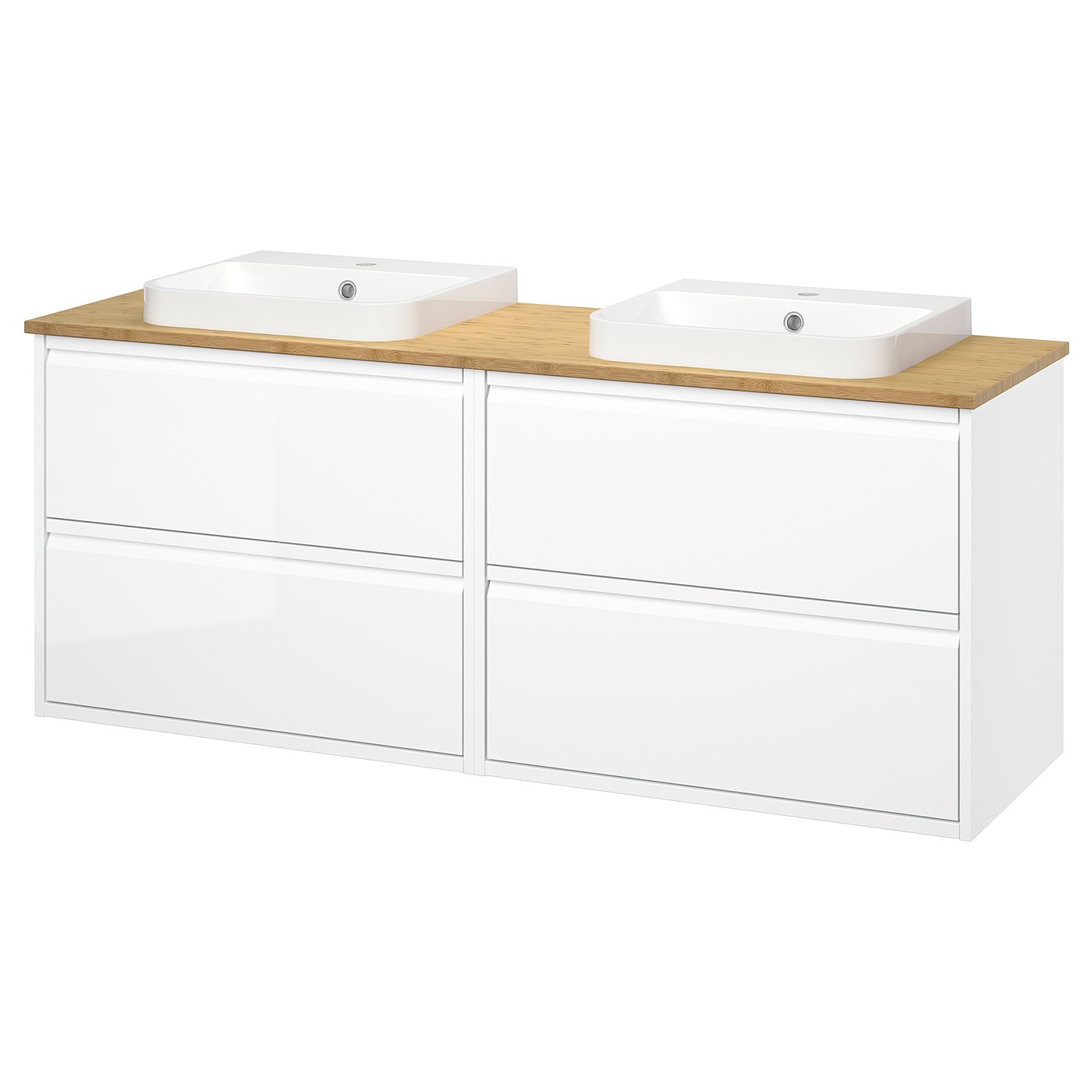 ÄNGSJÖN / BACKSJÖN wash-stand/wash-basins, 162x70.8x49 cm