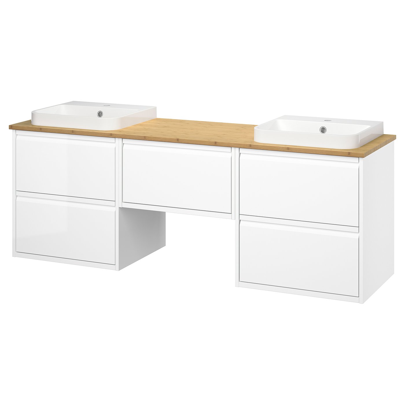 ÄNGSJÖN / BACKSJÖN wash-stand/wash-basins, 182.0x70.8x49.0 cm
