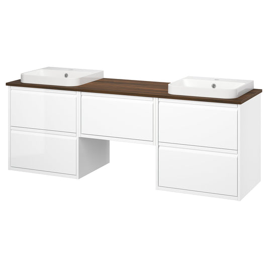 ÄNGSJÖN / BACKSJÖN wash-stand/wash-basins, 182.0x70.8x49.0 cm