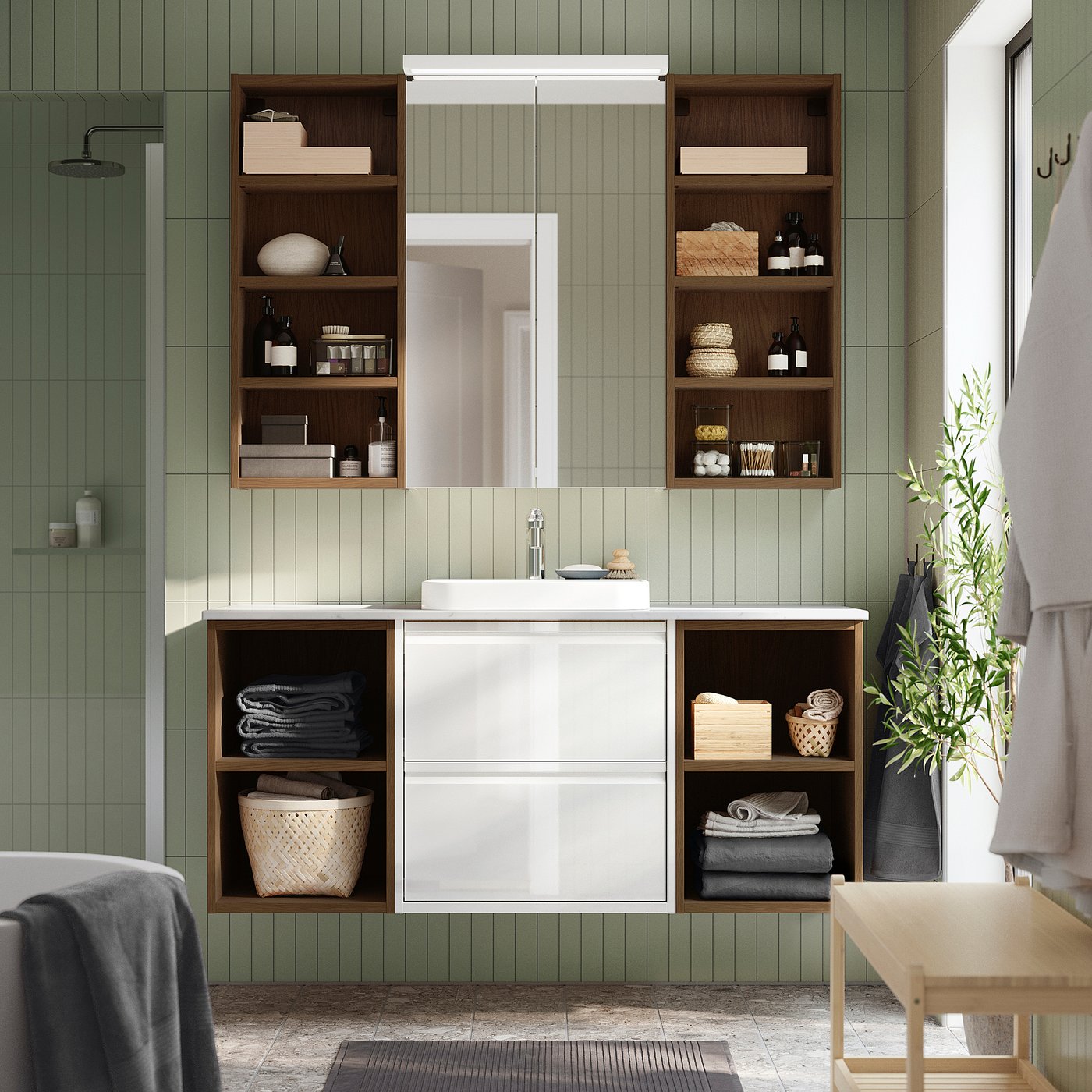 ÄNGSJÖN / BACKSJÖN wash-stand/wash-basin, 142.0x70.8x49.0 cm