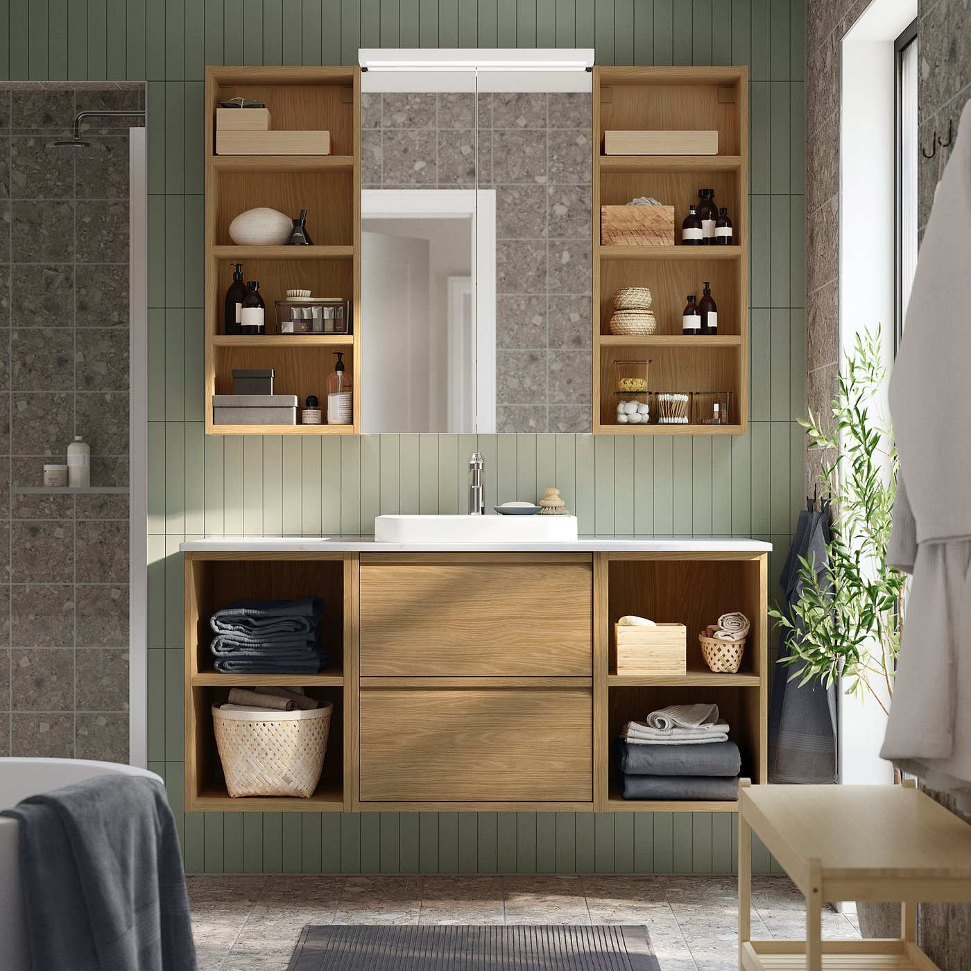 ÄNGSJÖN / BACKSJÖN wash-stand/wash-basin, 142.0x70.8x49.0 cm
