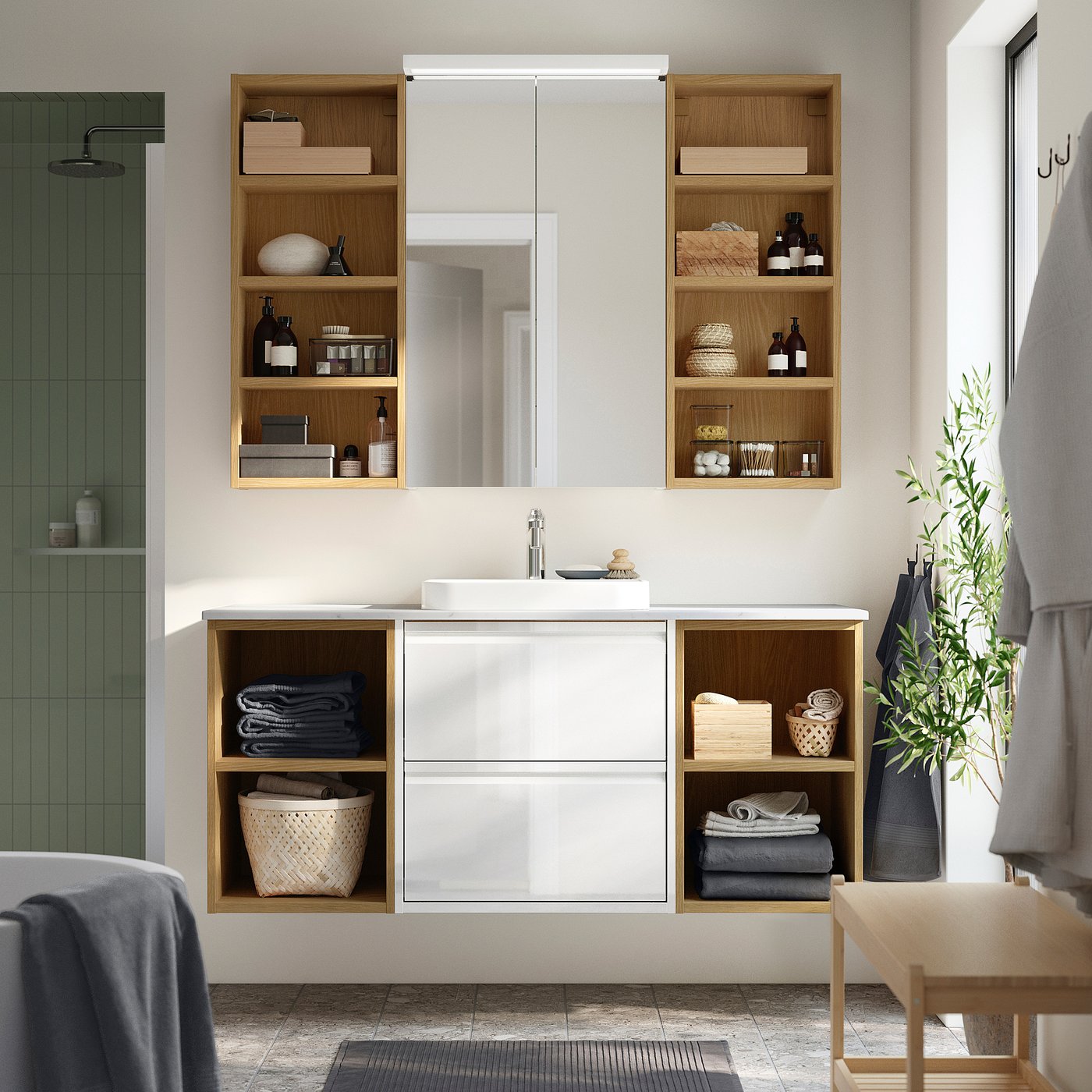 ÄNGSJÖN / BACKSJÖN wash-stand/wash-basin, 142.0x70.8x49.0 cm