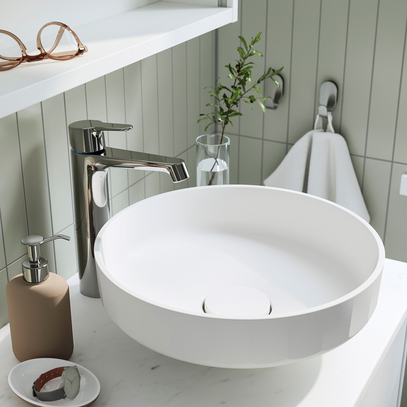 ÄNGSJÖN / LERSJÖN wash-stnd w drawers/wash-basin, 62.0x78.8x49.0 cm