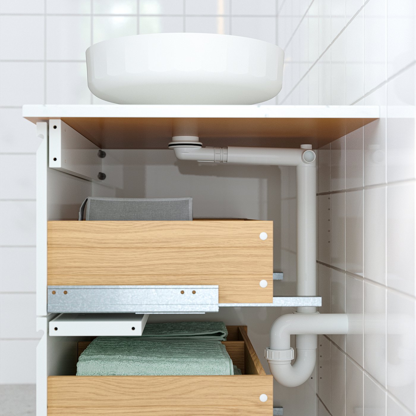 ÄNGSJÖN / LERSJÖN wash-stnd w drawers/wash-basin, 62.0x78.8x49.0 cm